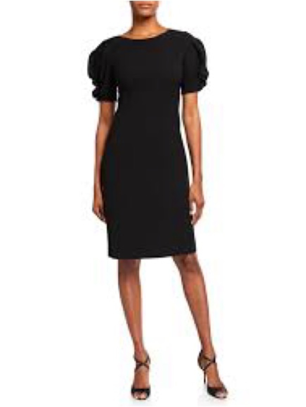 Lafayette 148 Winslow Finesse Crepe Ruffle-Sleeve Dress